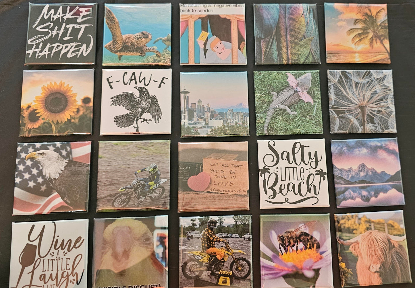 Set of 9 - 2x2 Custom Square Magnet